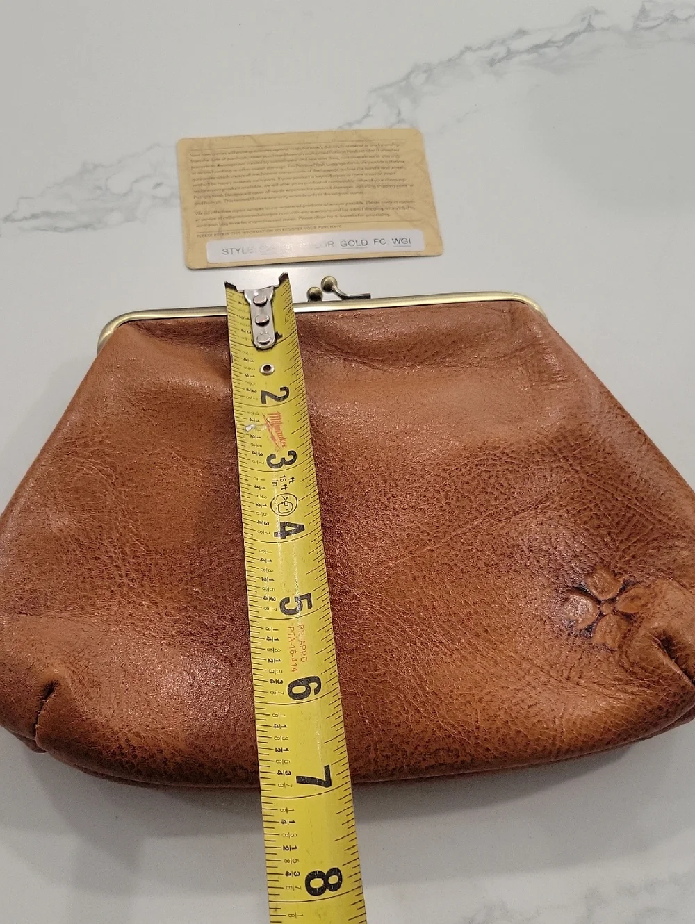 Patricia Nash Leather Tooled Floral Coin Purse - Tan